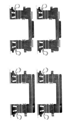 HELLA PAGID Piederumu komplekts, Disku bremžu uzlikas 8DZ 355 204-931